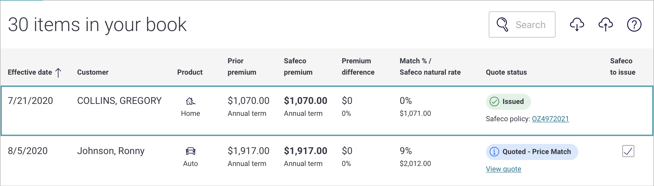 Book Transfer Portal table